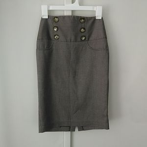 High waisted pencil skirt